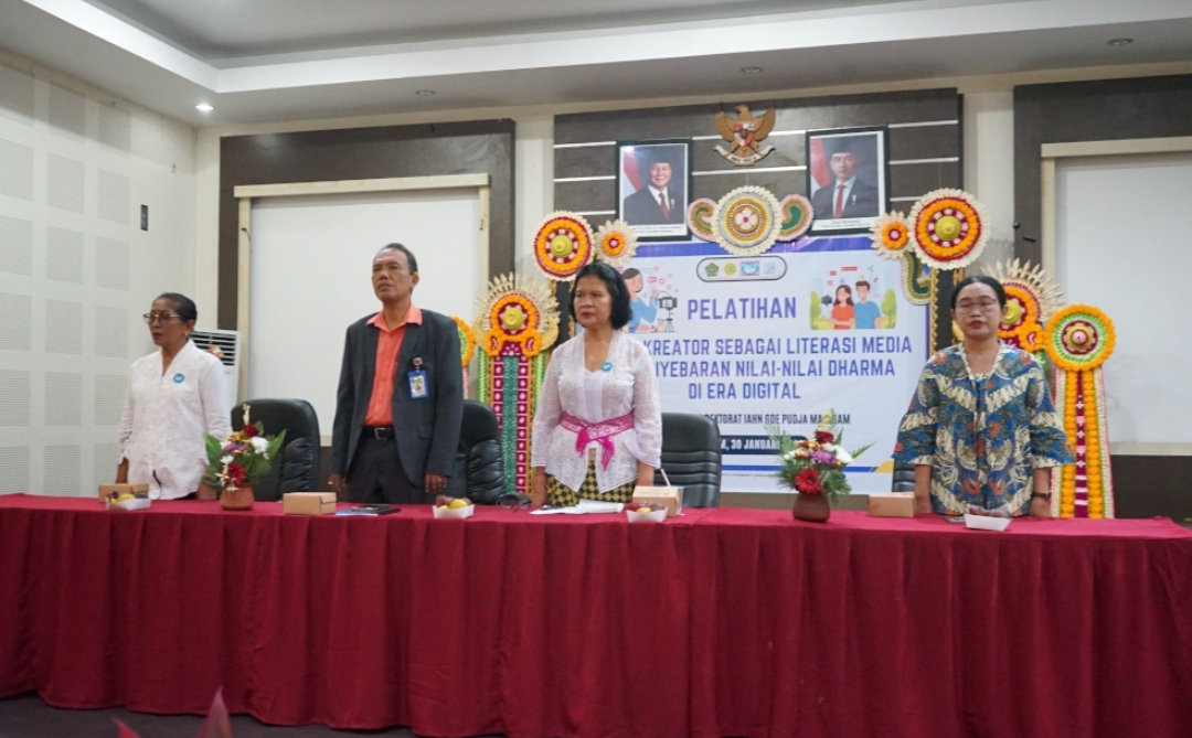 IAHN GDE PUDJA MATARAM DAN RBKS GELAR PELATIHAN KONTEN KREATOR BERBASIS DIGITAL DAN BERETIKA.