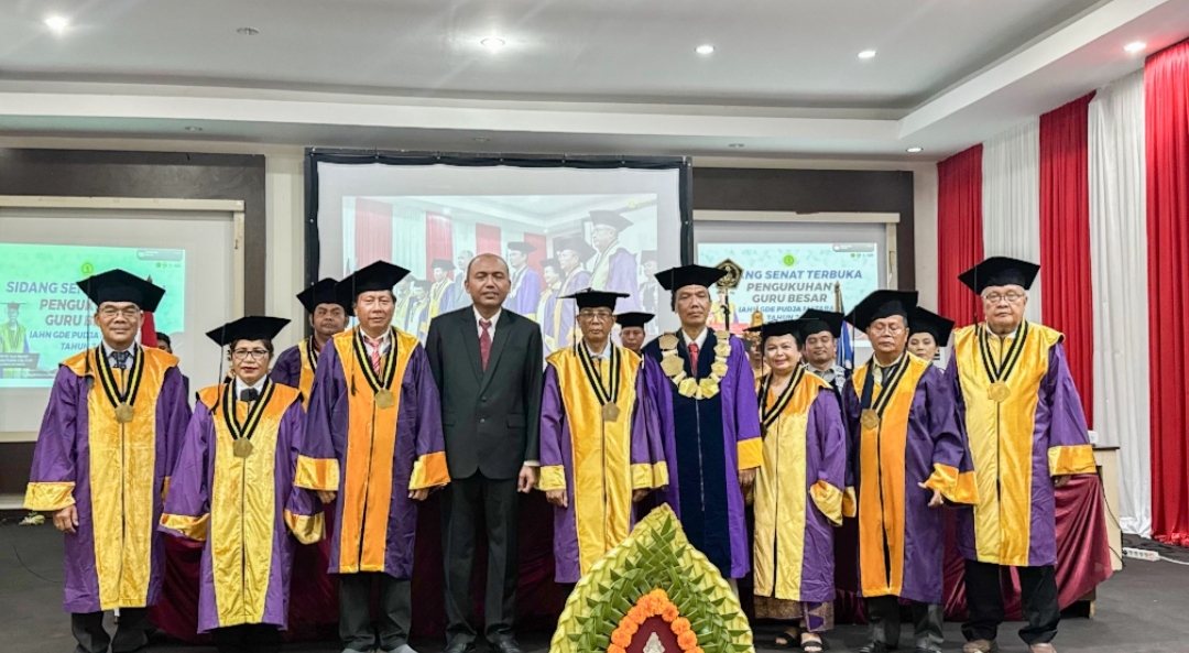 TONGGAK SEJARAH AKADEMIK: IAHN GDE PUDJA MATARAM RAIH 8 GURU BESAR