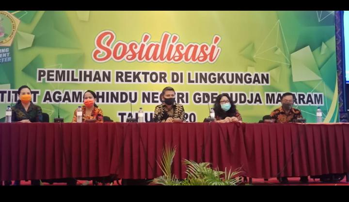 Sosialisasi Pemilihan Rektor Di Lingkungan IAHN Gde Pudja Tahun 2020